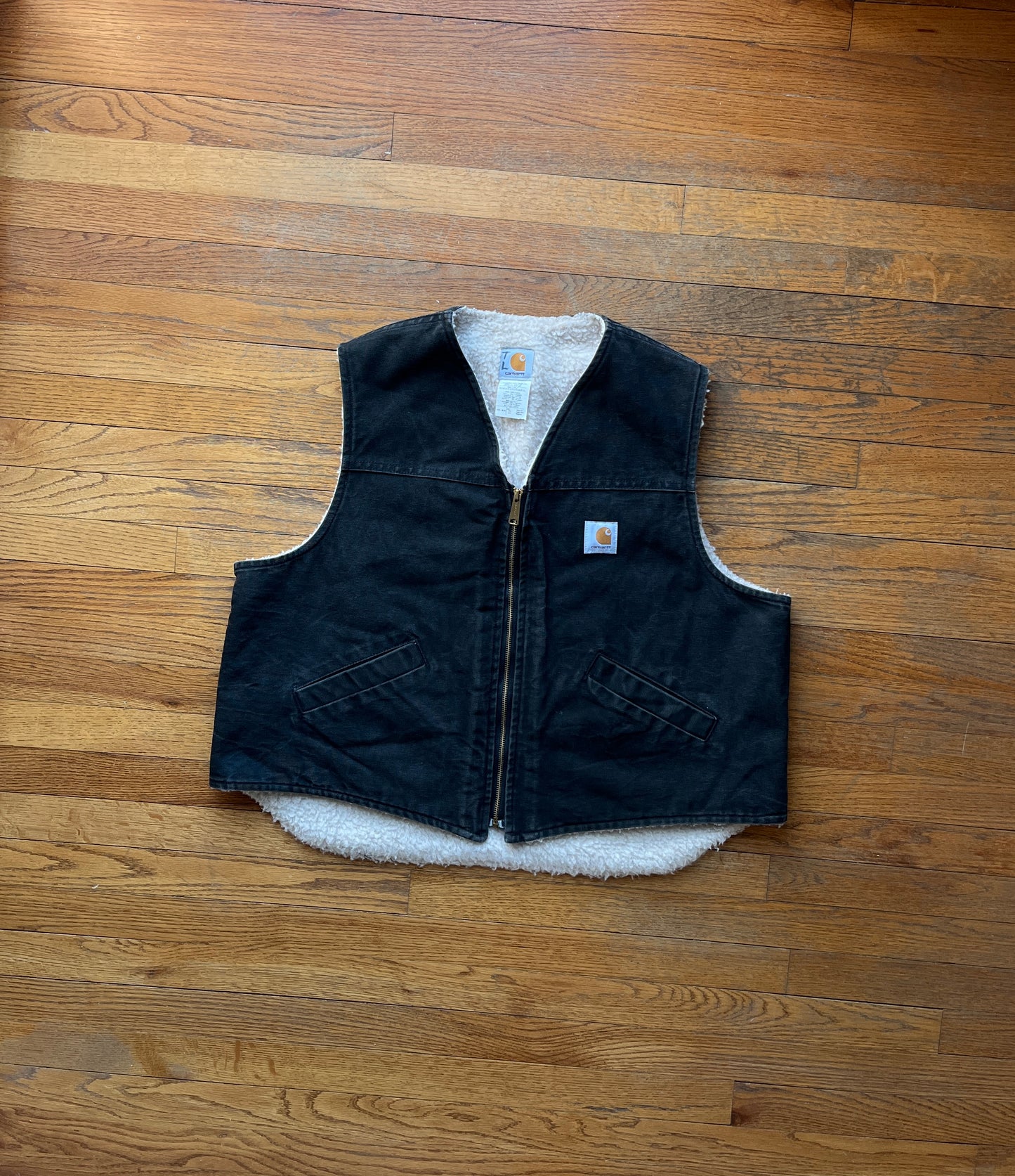 Faded Black Carhartt Vest - XL