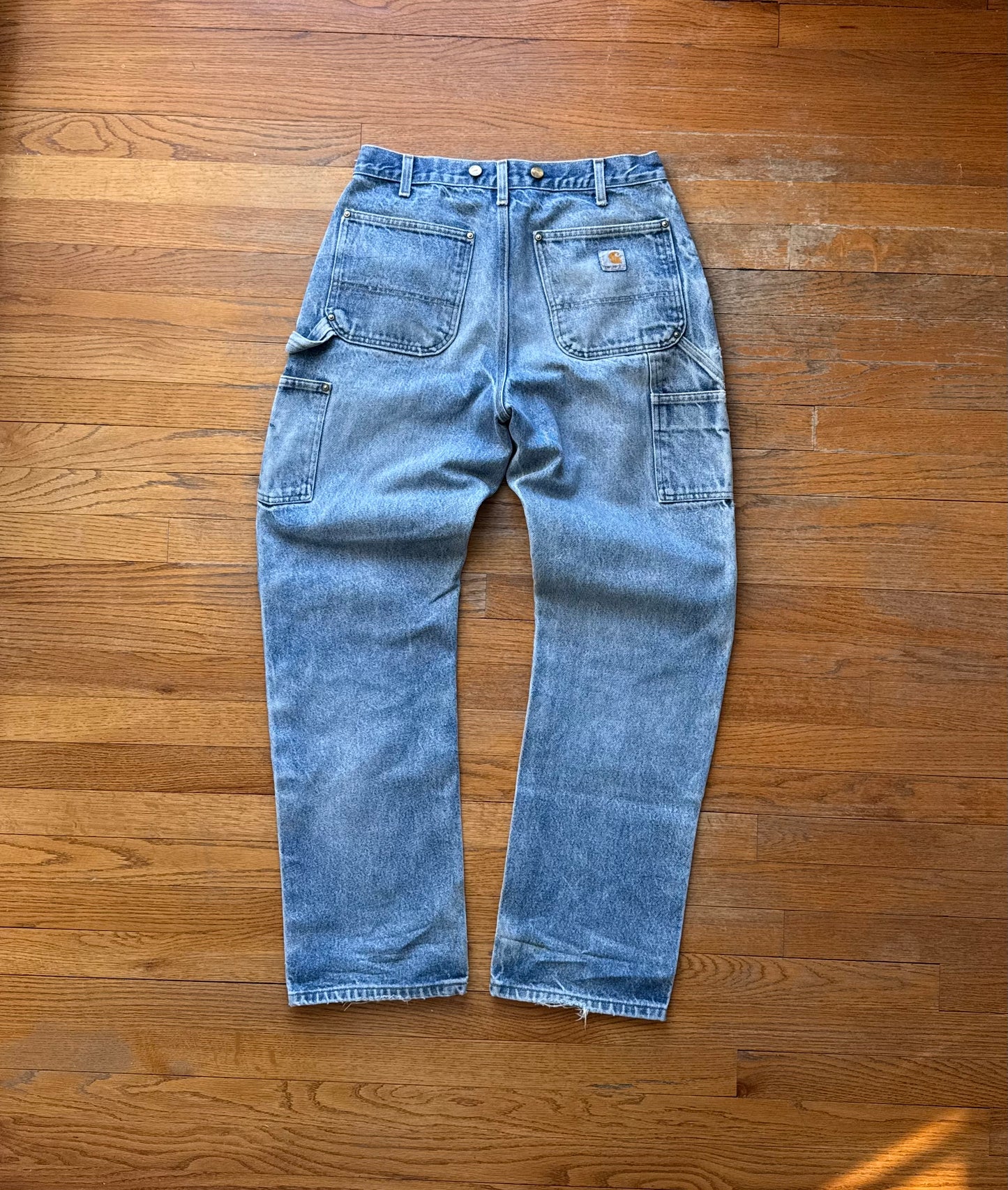 Faded Denim Carhartt Double Knee Pants - 32 x 32