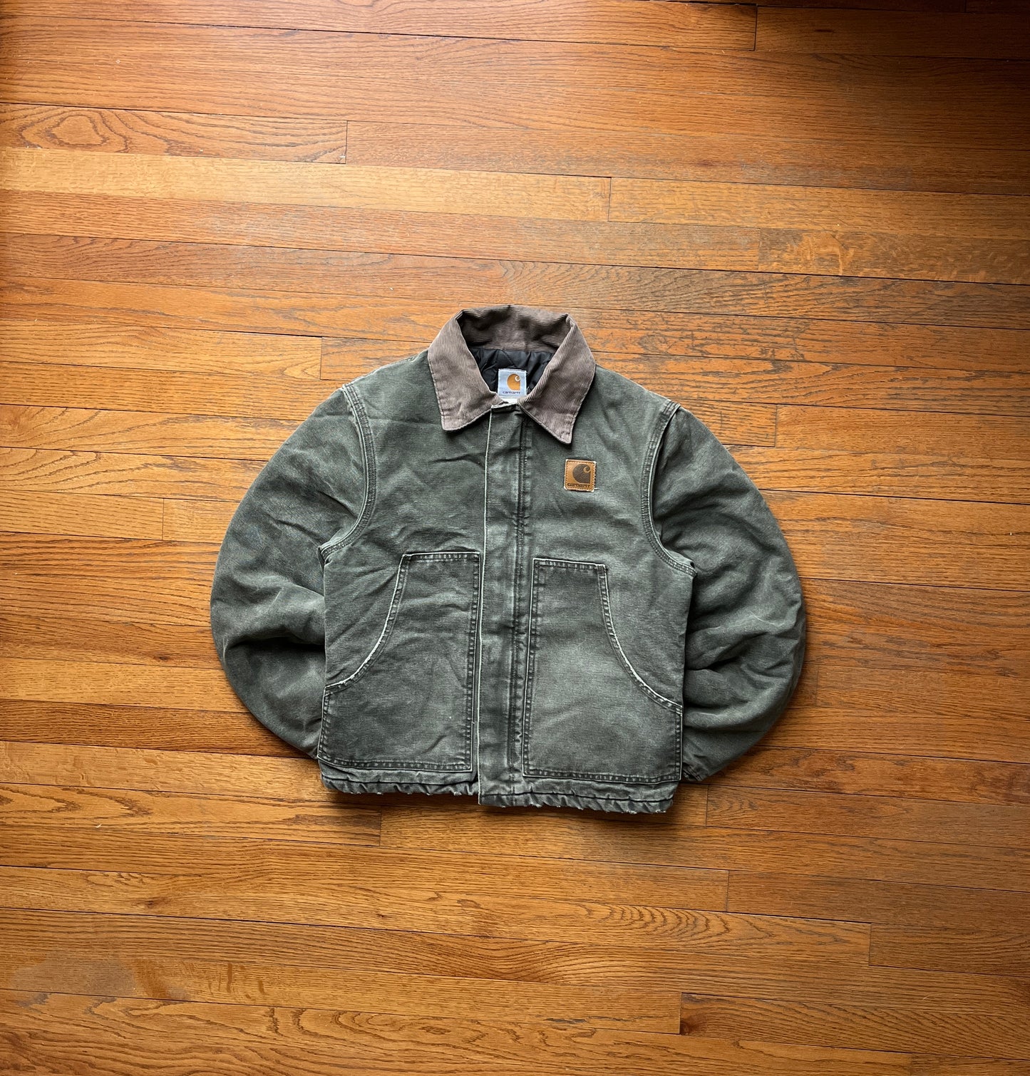 Faded Olive Green Carhartt Arctic Jacket - Small