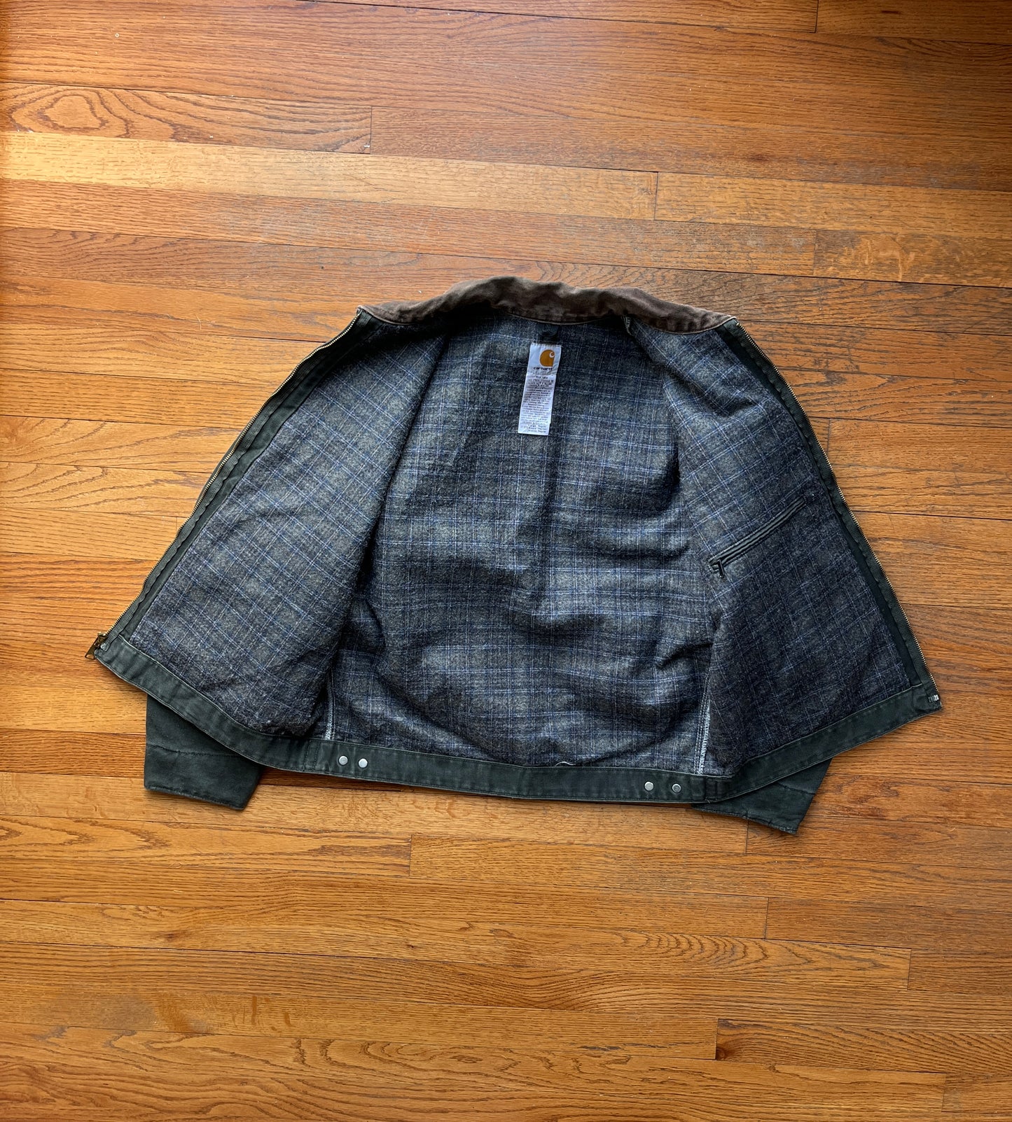 Faded Olive Green Carhartt Detroit Jacket - Boxy Medium