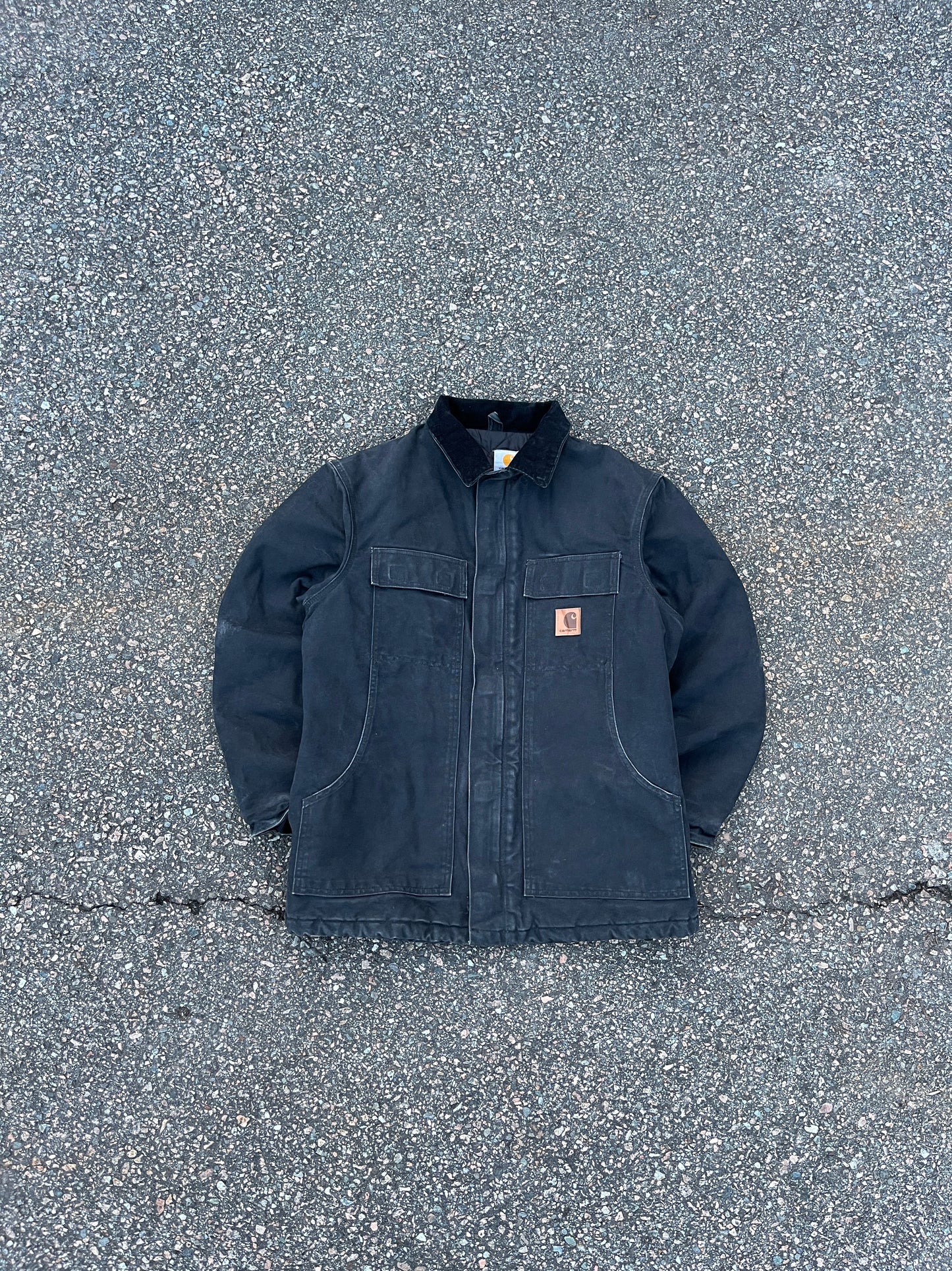 褪色黑色 Carhartt 北极风格夹克 - 中号