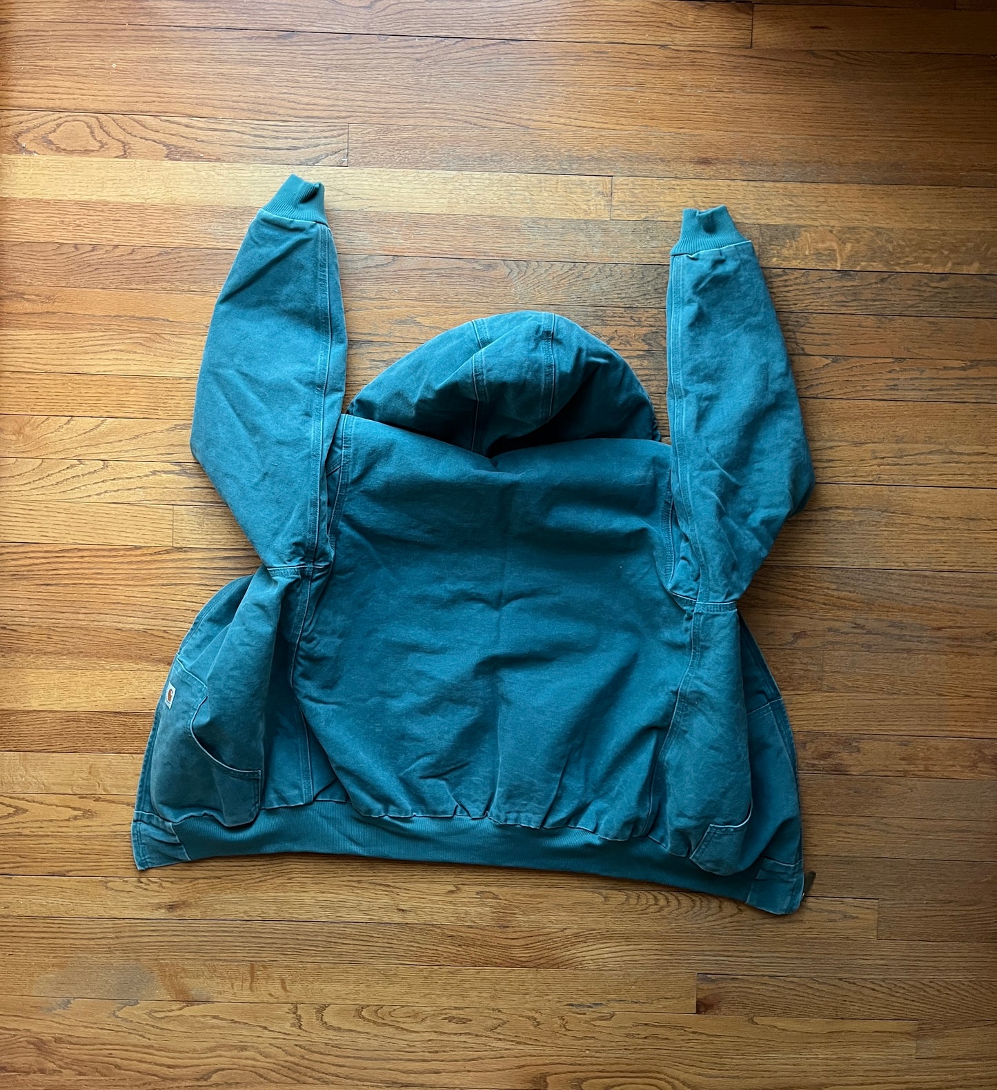 Faded Teal Blue Carhartt Active Jacket - Medium