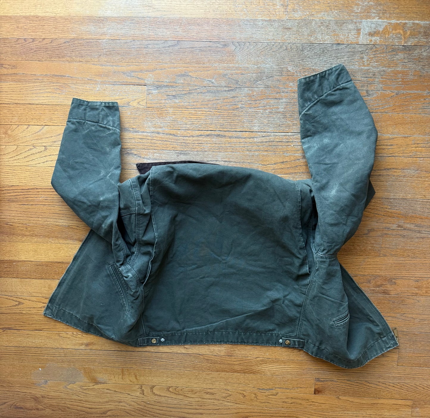 Faded Olive Green Carhartt Detroit Jacket - Large