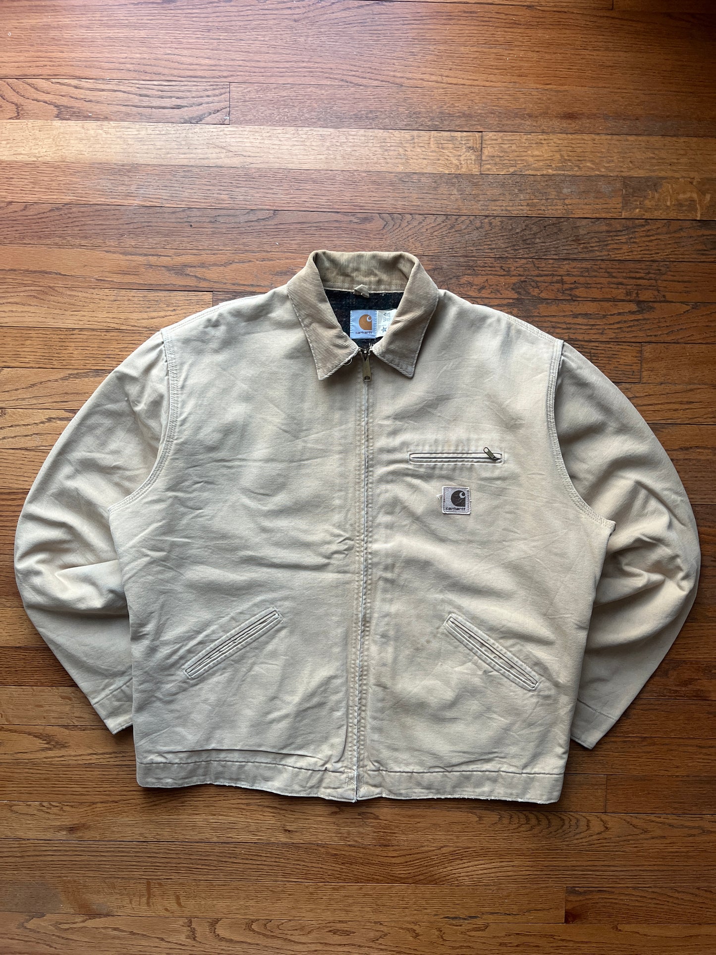 Faded Cream Carhartt Detroit Jacket - XL Tall