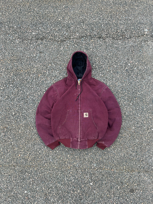 褪色酒红色 Carhartt 运动夹克 - 中号