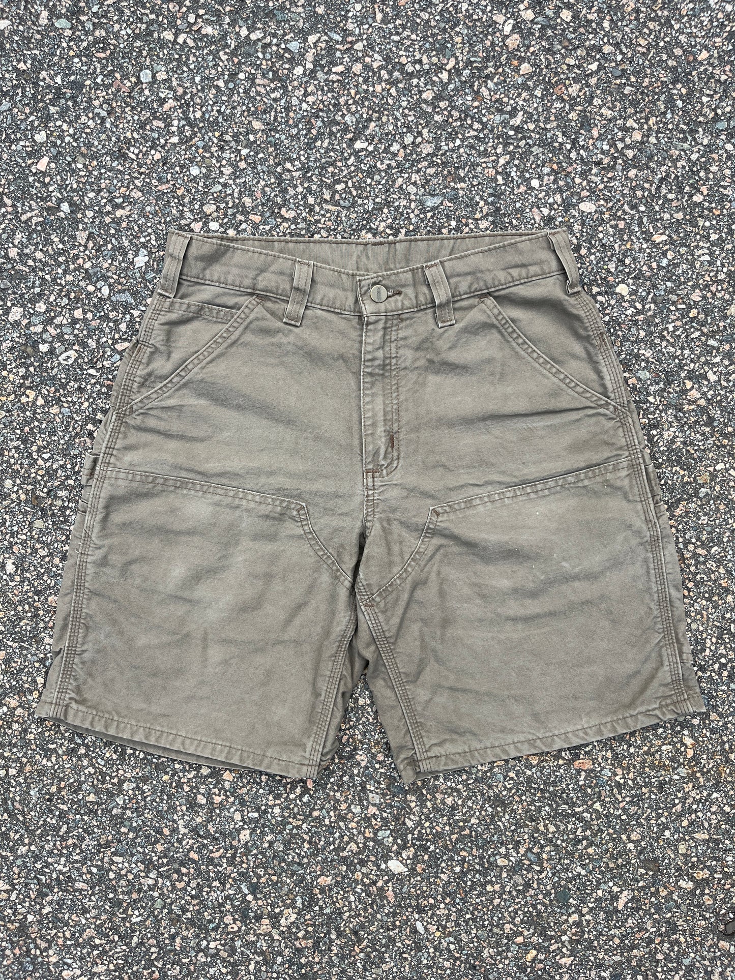 Faded Light Brown Carhartt Double Knee Shorts - 30