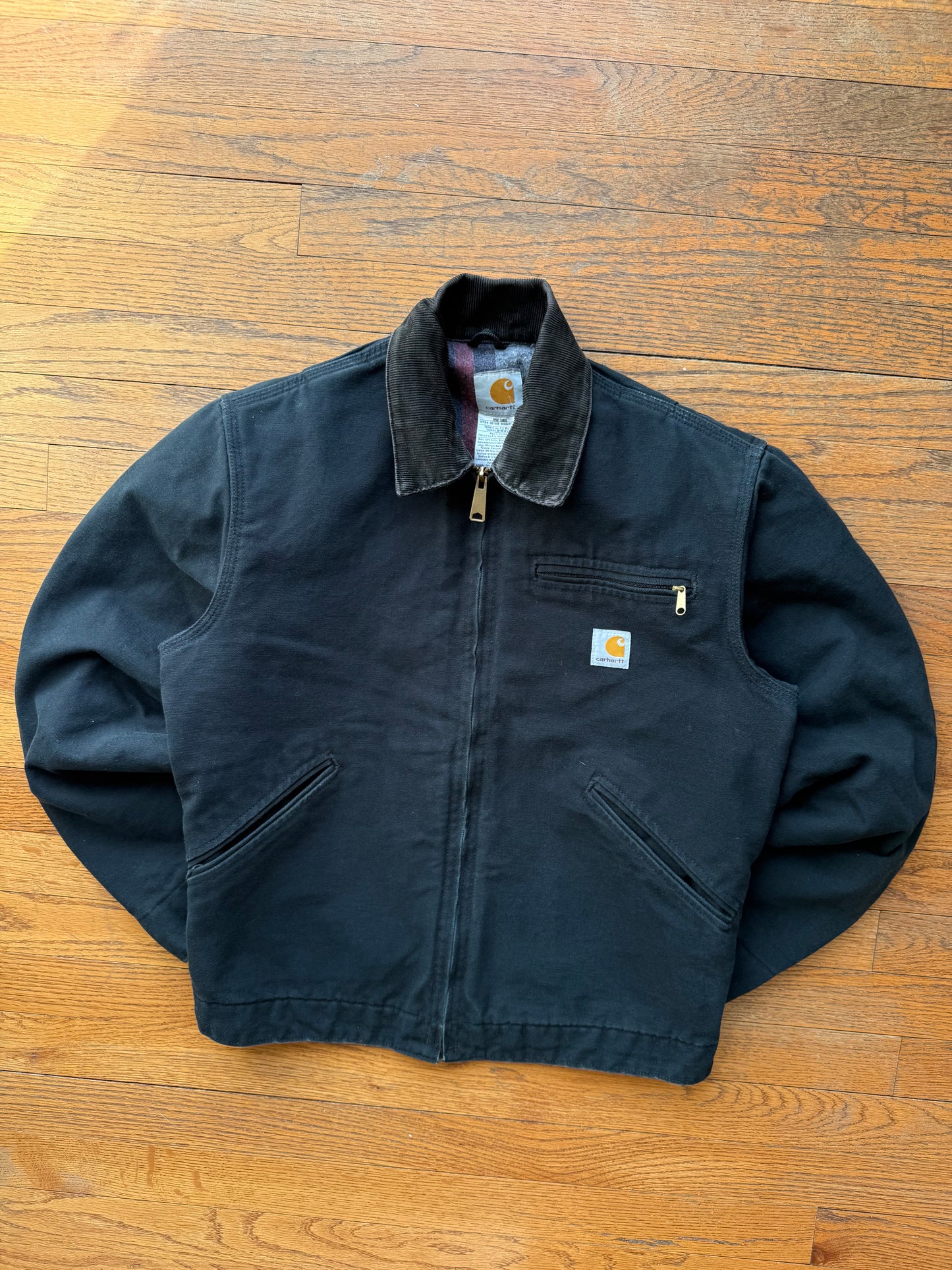 Faded Black Carhartt Detroit Jacket - Small