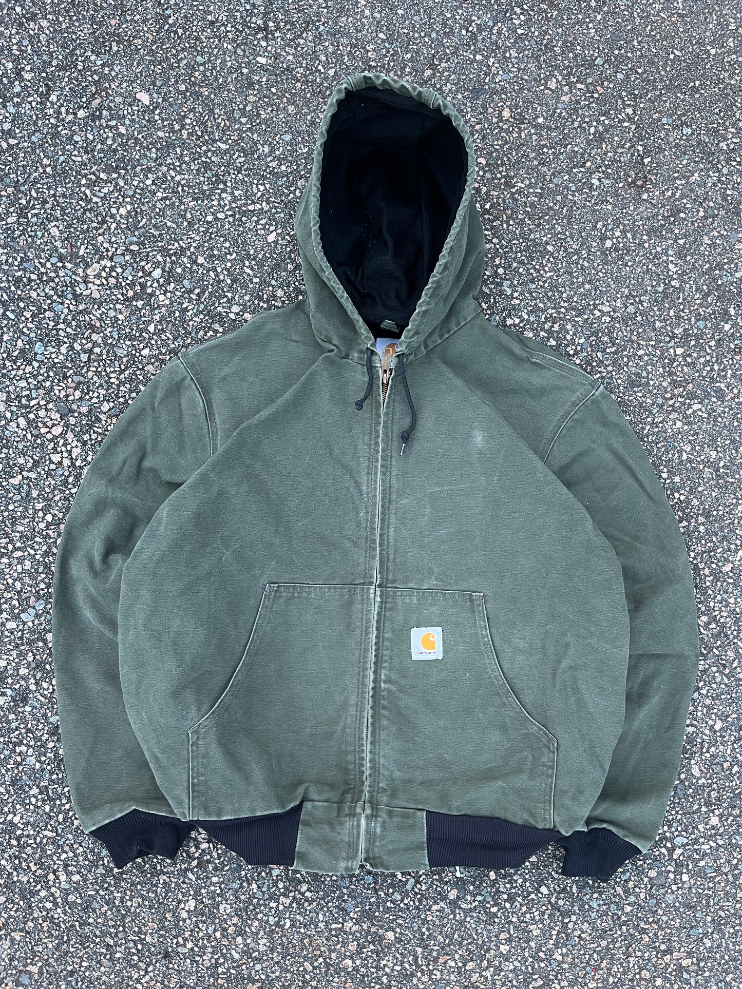 Faded Olive Green Carhartt Active Jacket - Boxy Large