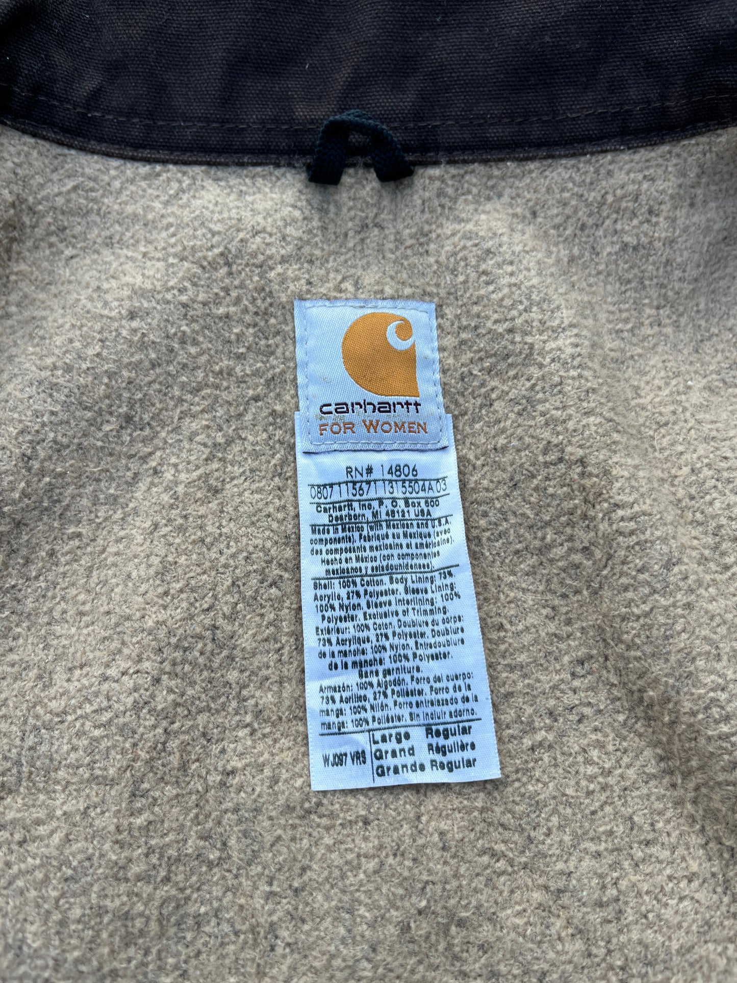 褪色复古玫瑰 Carhartt 底特律夹克 - 中号