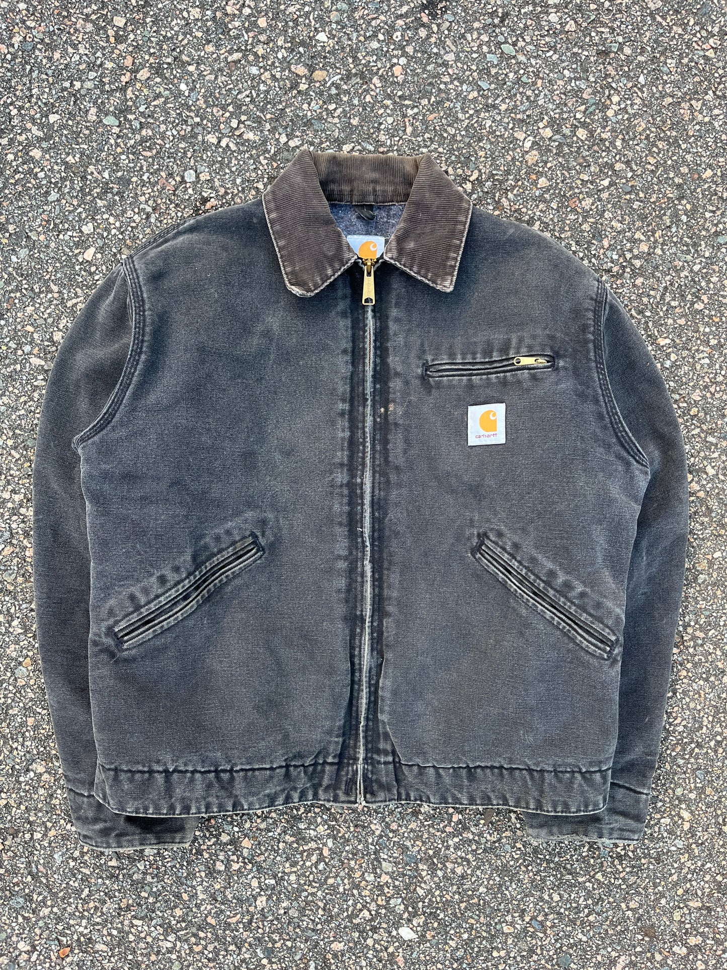 褪色石黑色 Carhartt 底特律夹克 - 中号