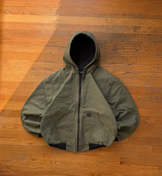 Faded Olive Green Carhartt Active Jacket - Large