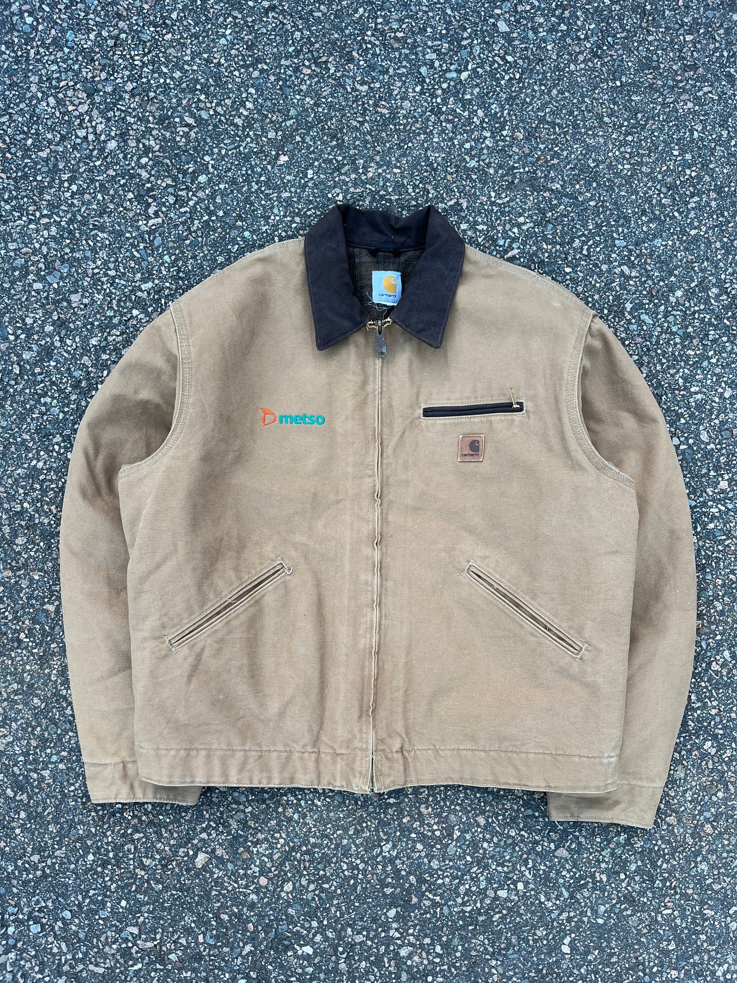 褪色棕色 Carhartt 底特律夹克 - 大号