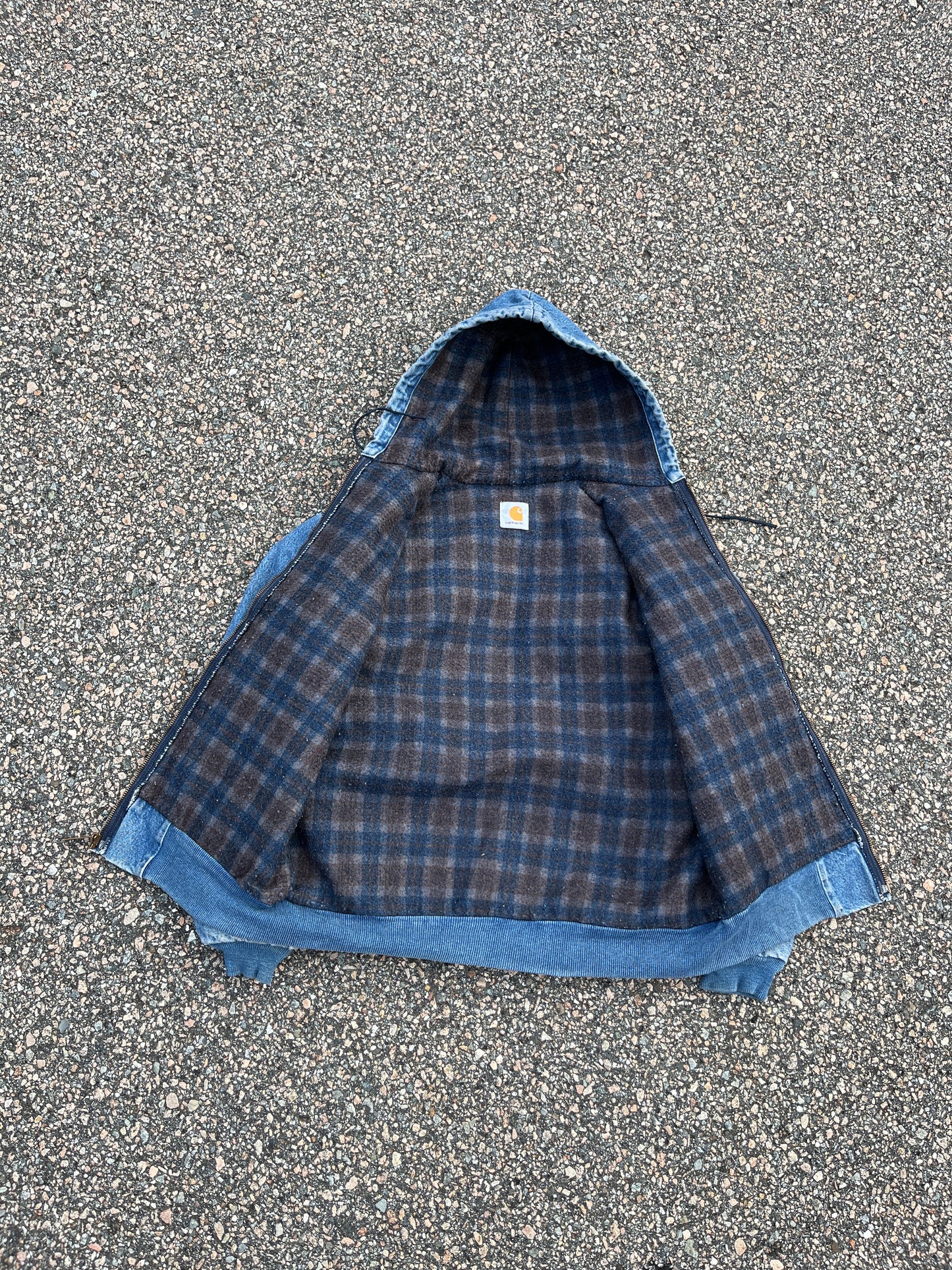 褪色牛仔布 Carhartt 运动夹克 - 中号