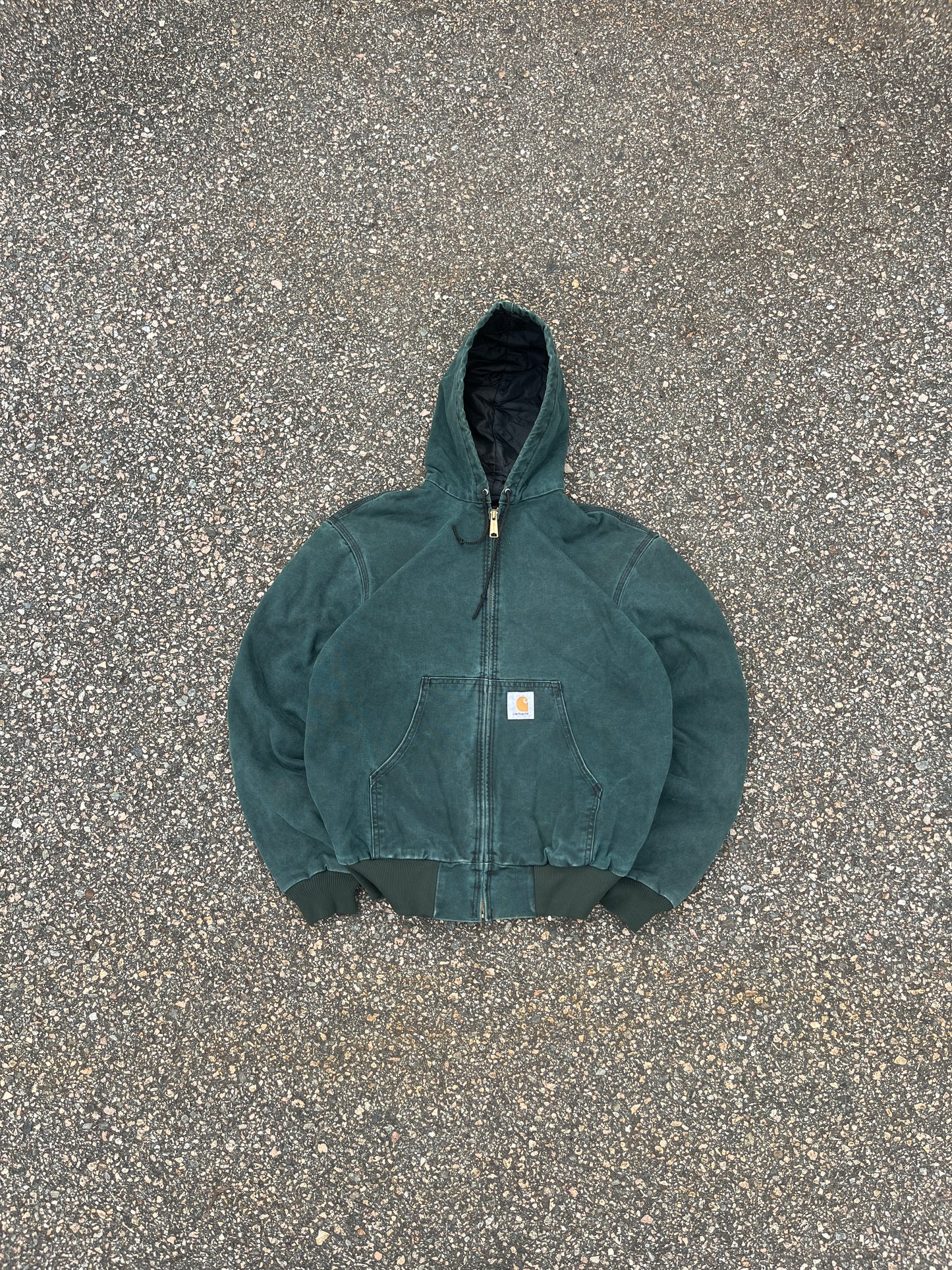 褪色猎人绿色 Carhartt 运动夹克 - 中号