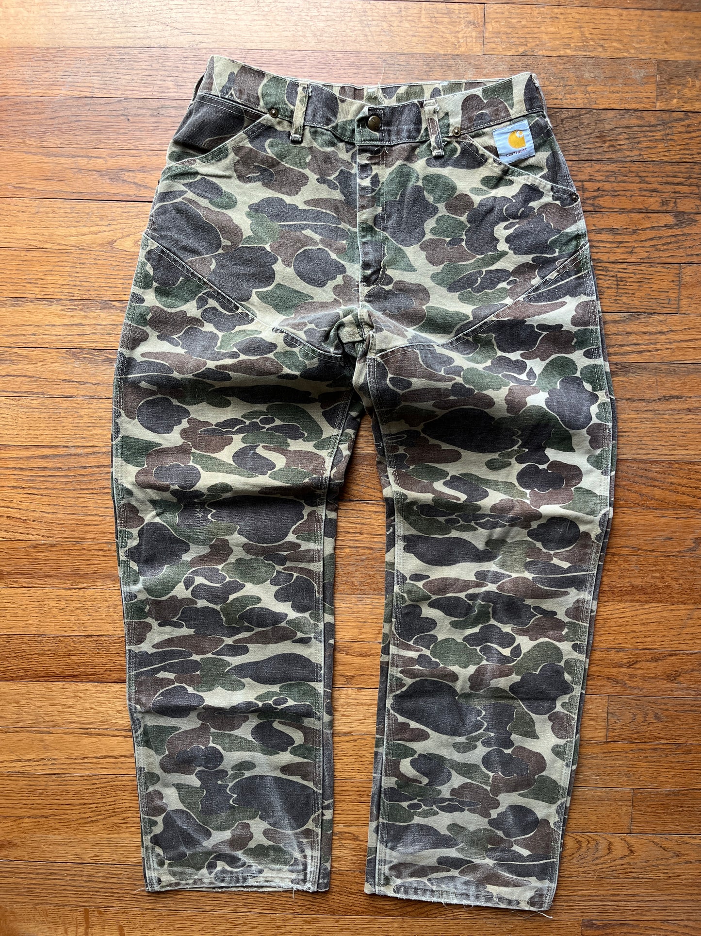 80’s Faded Camo Carhartt Double Front Pants - 30 x 29.5