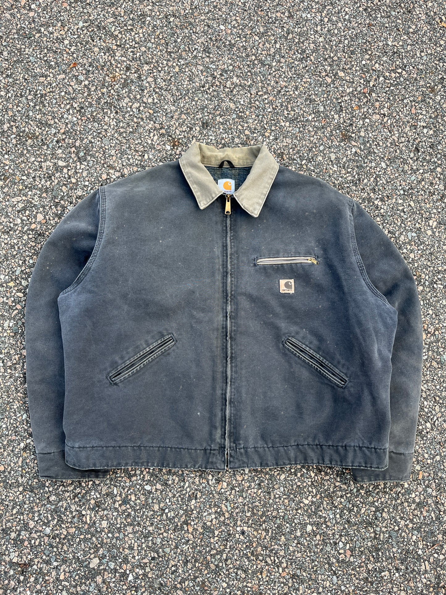 褪色汽油蓝色 Carhartt 底特律夹克 - 2XL