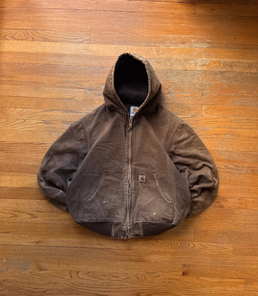 Faded Brown Carhartt Active Jacket - Large