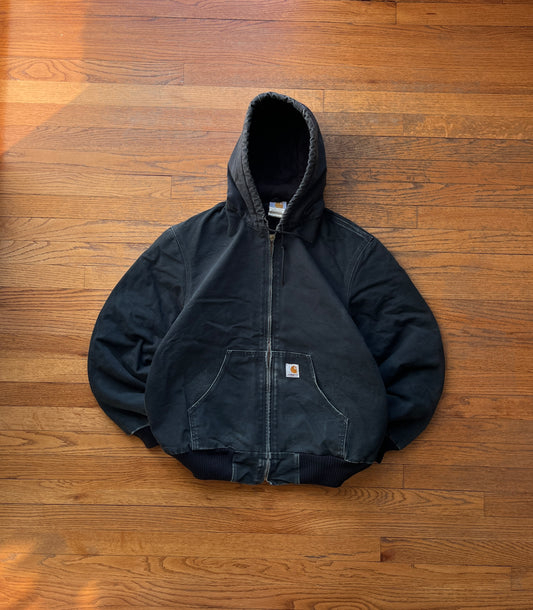 褪色黑色 Carhartt Active 夹克 - 中号