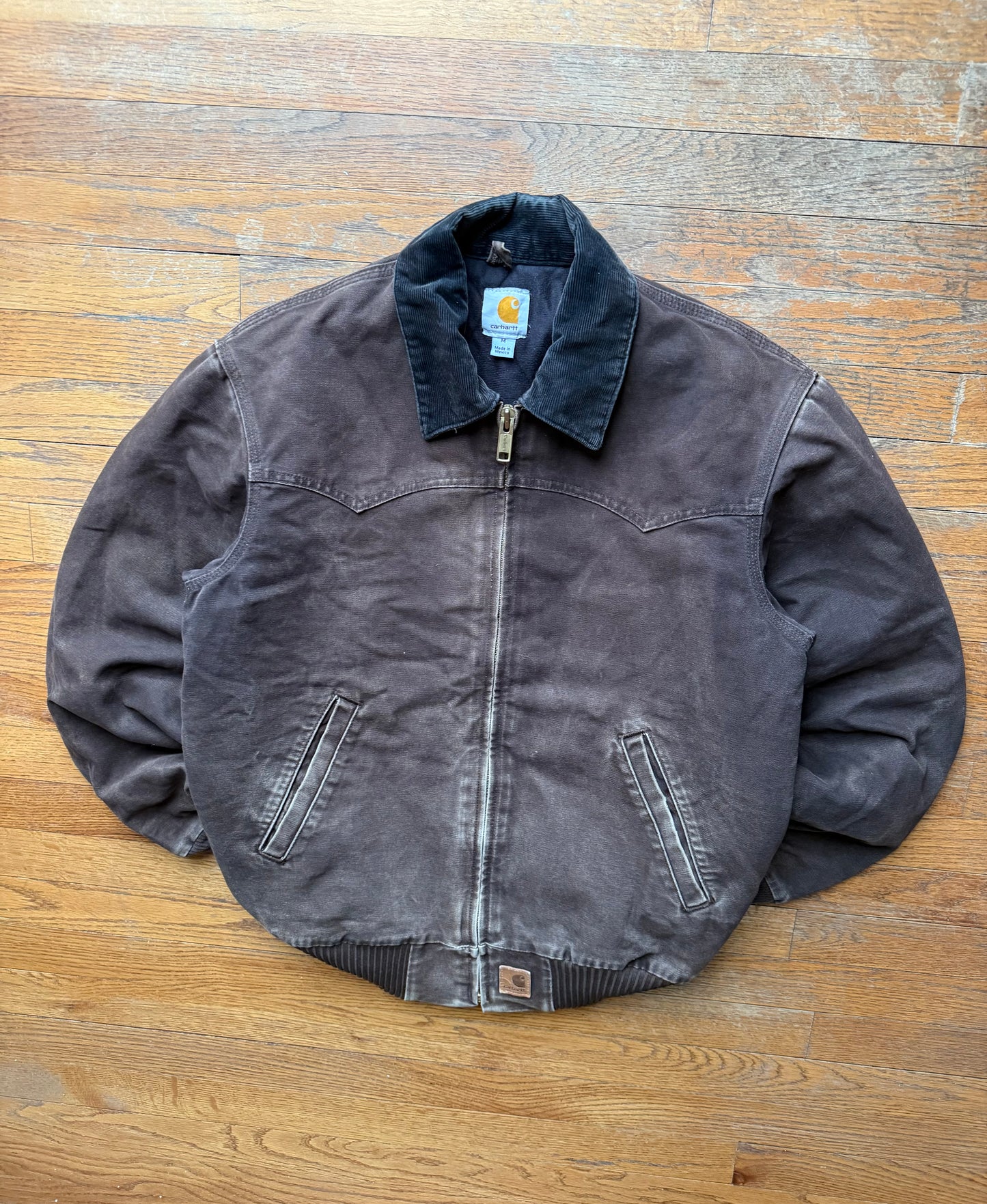 Faded Dark Brown Carhartt Santa Fe Jacket - Medium