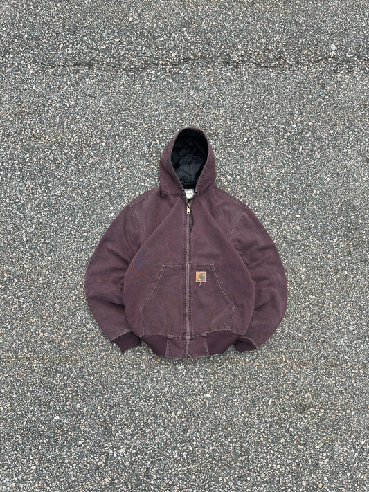 褪色勃艮第红 Carhartt 运动夹克 - 中号