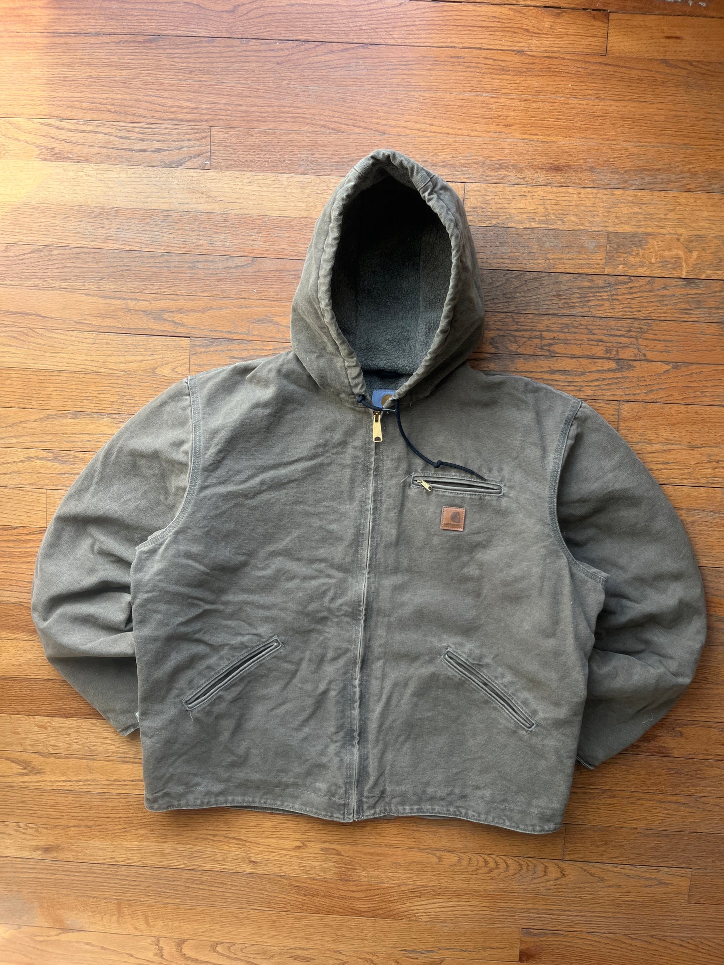 Faded Marsh Carhartt Sherpa 衬里夹克 - 宽松大码