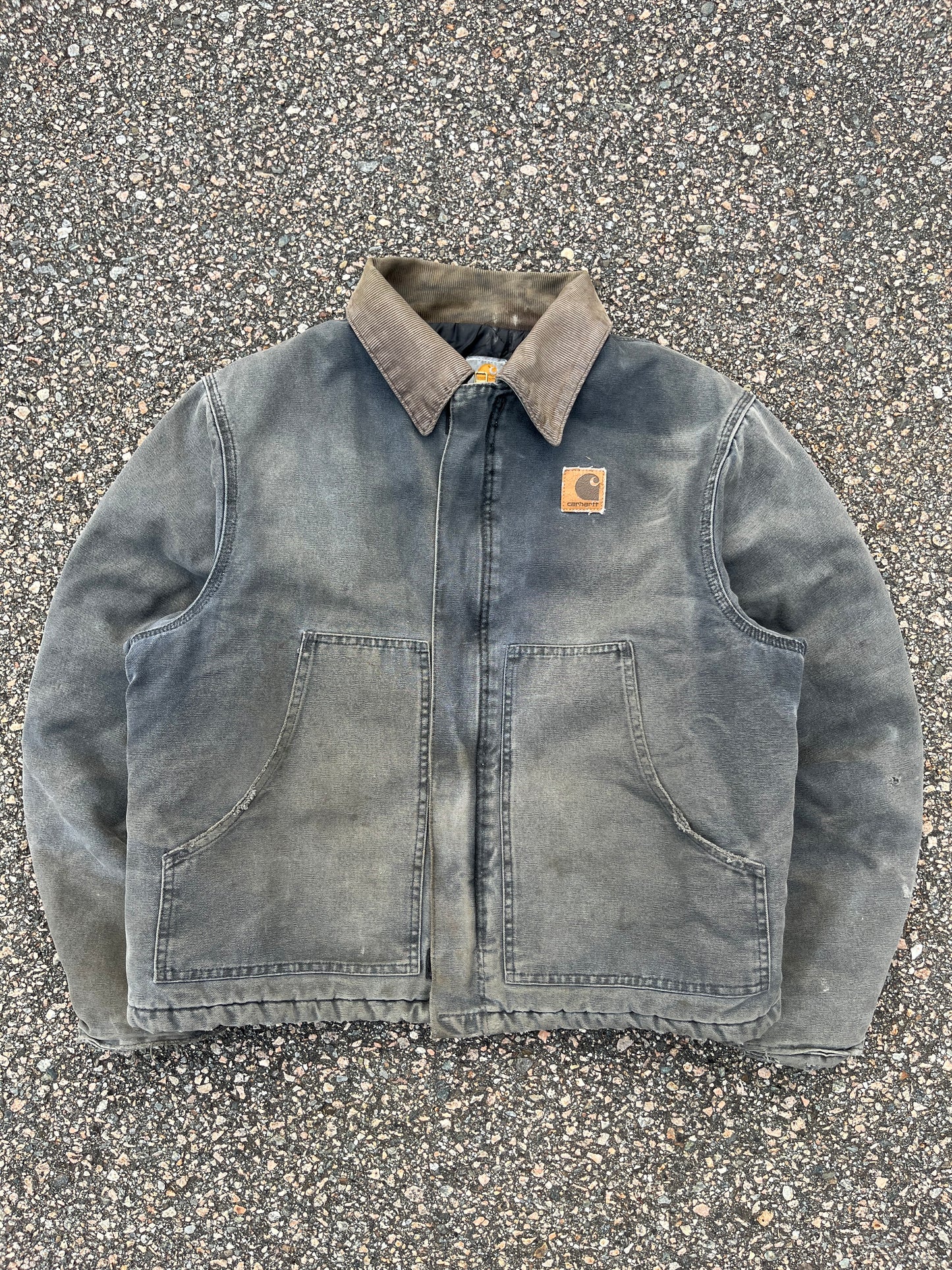 Faded Petrol Blue Carhartt Arctic Jacket - Boxy Medium