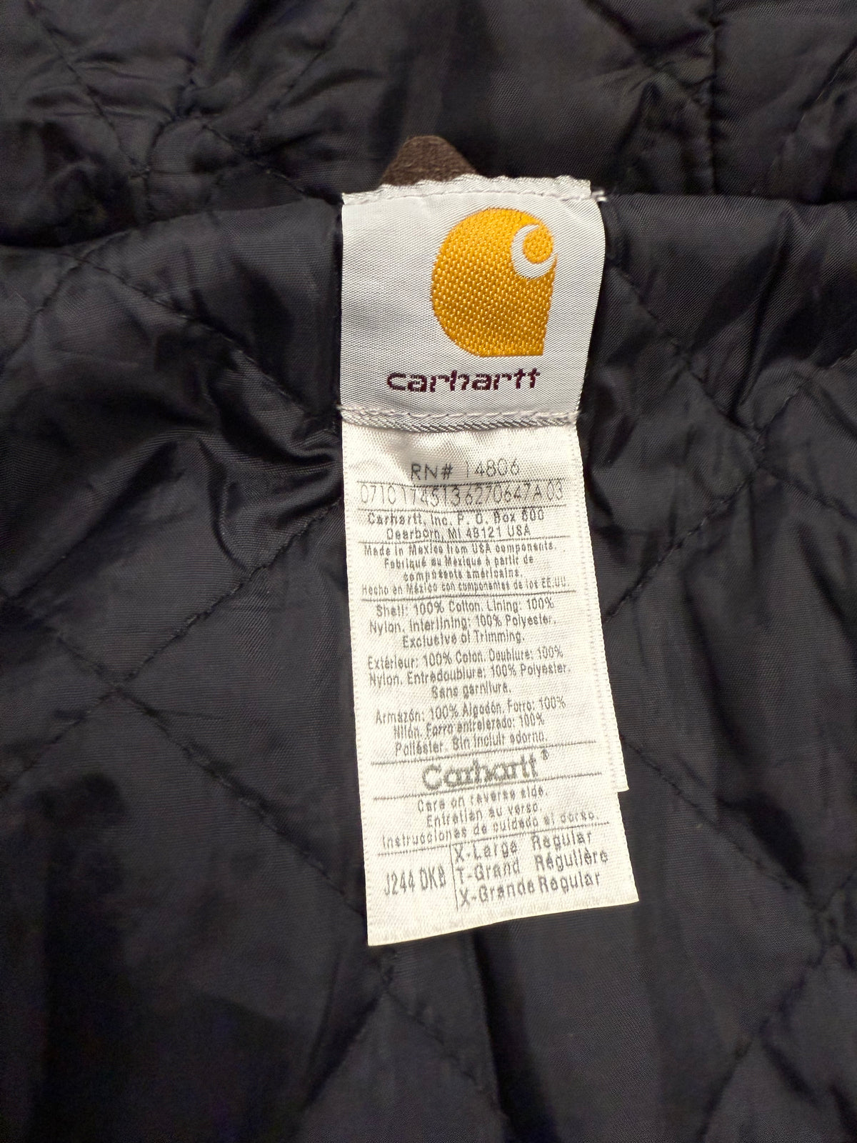 Faded Brown Carhartt Active Jacket - XL