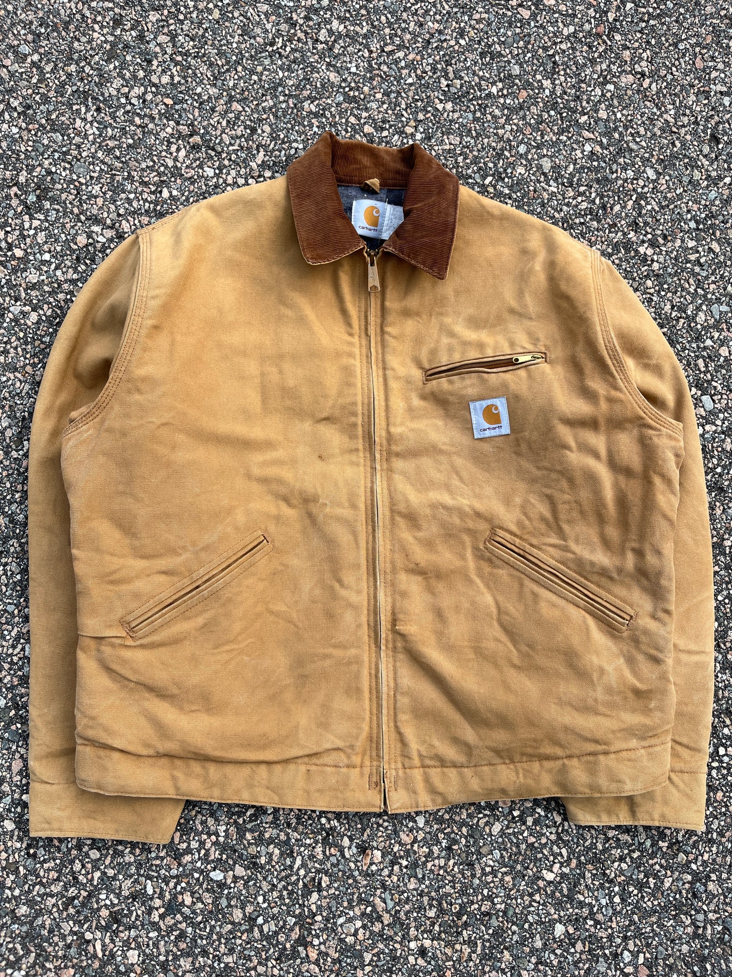 褪色棕褐色 Carhartt 底特律夹克 - 大号