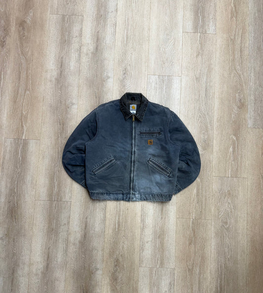 Faded Petrol Blue Carhartt Detroit Jacket - Boxy Medium