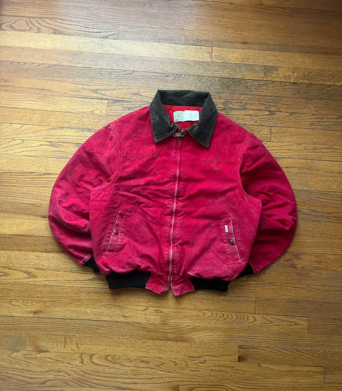 Faded Strawberry Red Carhartt Santa Fe Jacket - Large – VTG By Mike