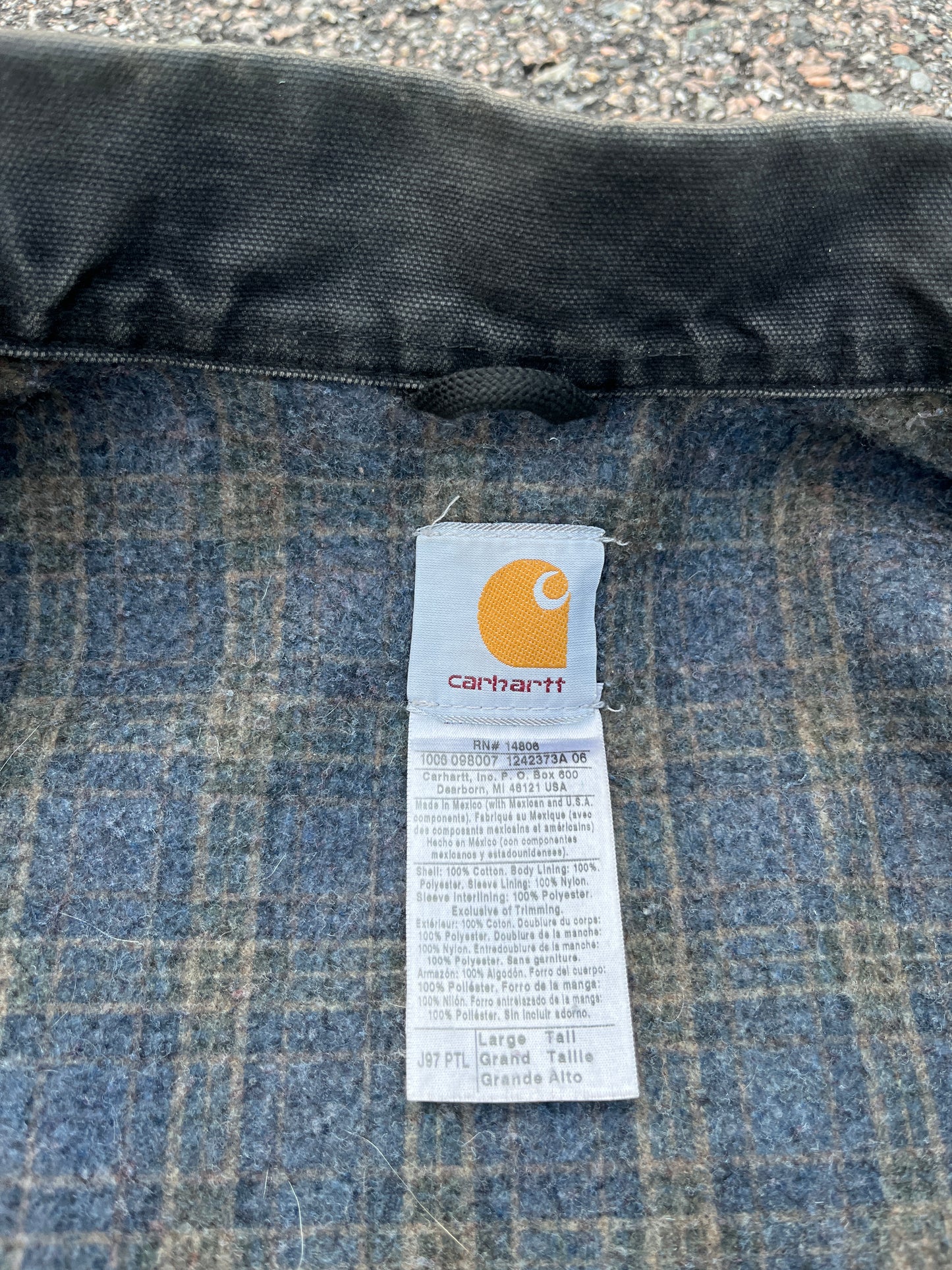 褪色汽油蓝色 Carhartt 底特律夹克 - 大号