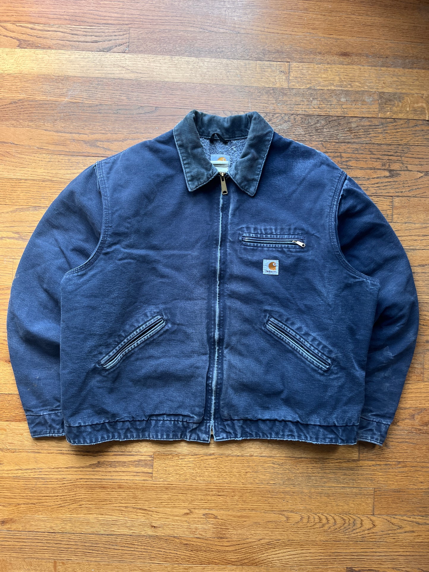 Faded Navy Blue Carhartt Detroit Jacket - XL