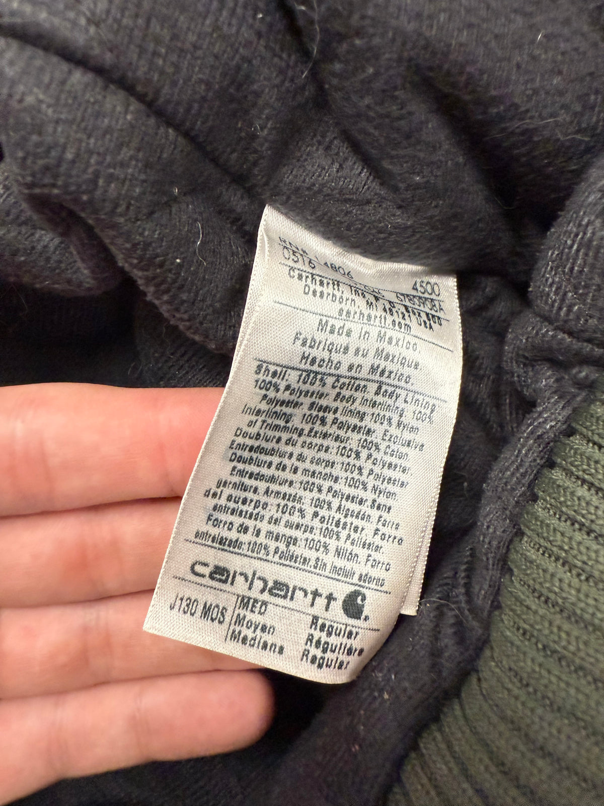 Faded Olive Green Carhartt Active Jacket - Medium