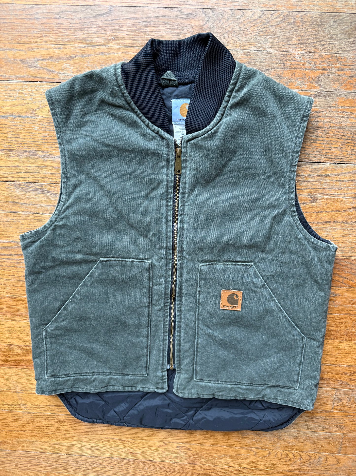 Faded Olive Green Carhartt Vest - Medium