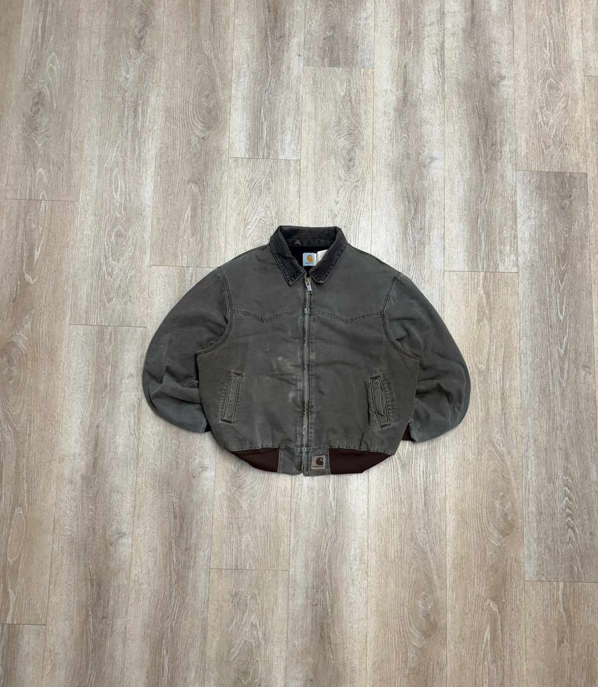 Faded Chestnut Brown Carhartt Santa Fe Jacket - Large