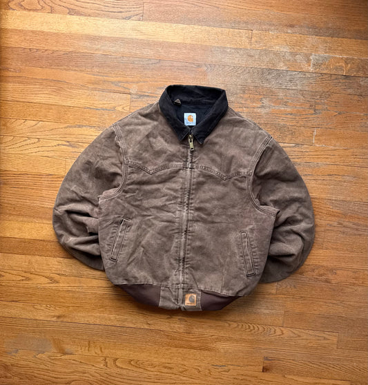 Faded Chestnut Brown Carhartt Santa Fe Jacket - Fits M-L
