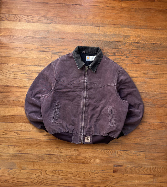 Faded Burgundy Carhartt Santa Fe Jacket - Boxy XL-2XL