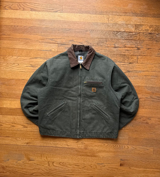 Faded Olive Green Carhartt Detroit Jacket - XL