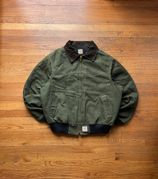 Faded Olive Green Carhartt Santa Fe Jacket - XL