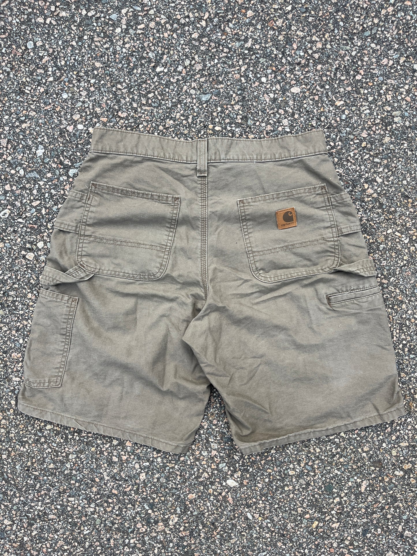 Faded Light Brown Carhartt Double Knee Shorts - 30