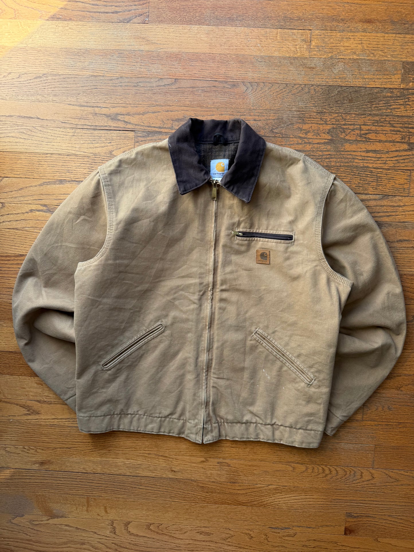 Faded Camel Brown Carhartt Detroit Jacket - Large Tall