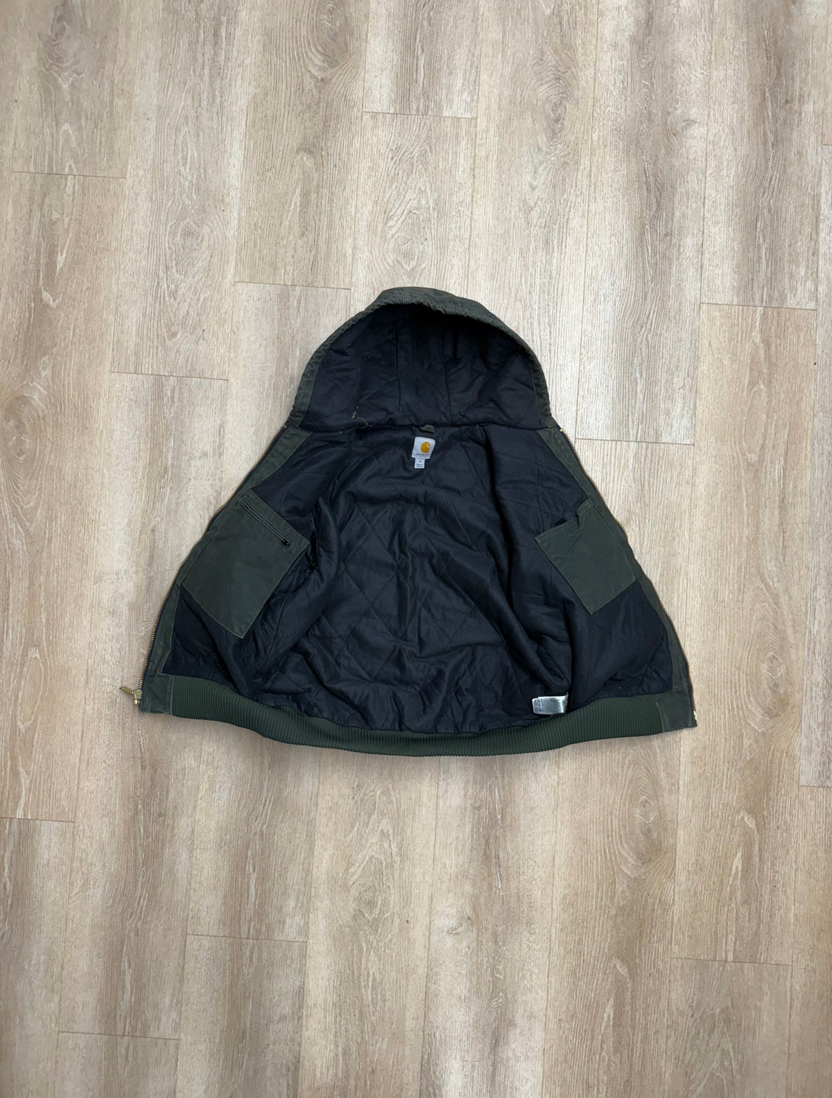 Faded Olive Green Carhartt Active Jacket - Medium