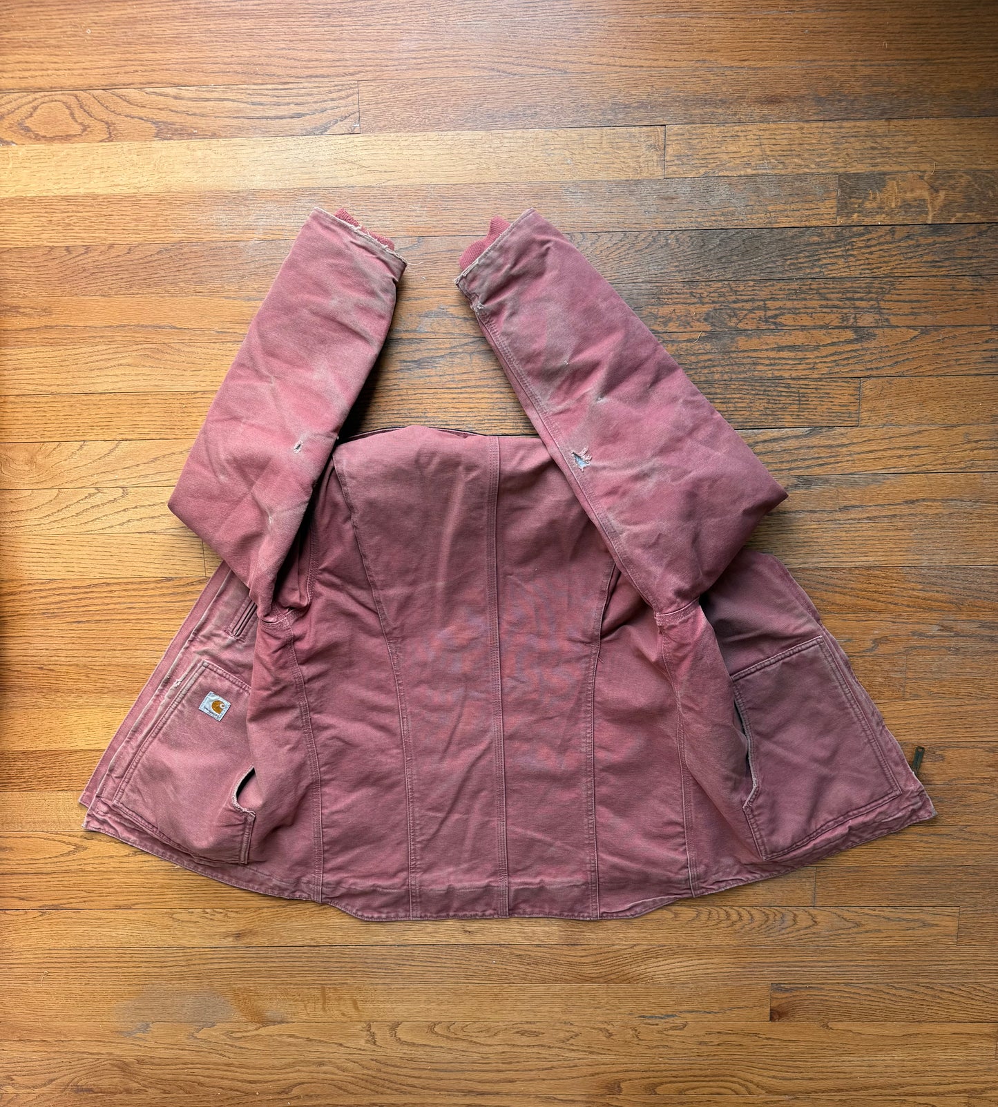 Faded Vintage Rose Carhartt Chore Jacket - Small