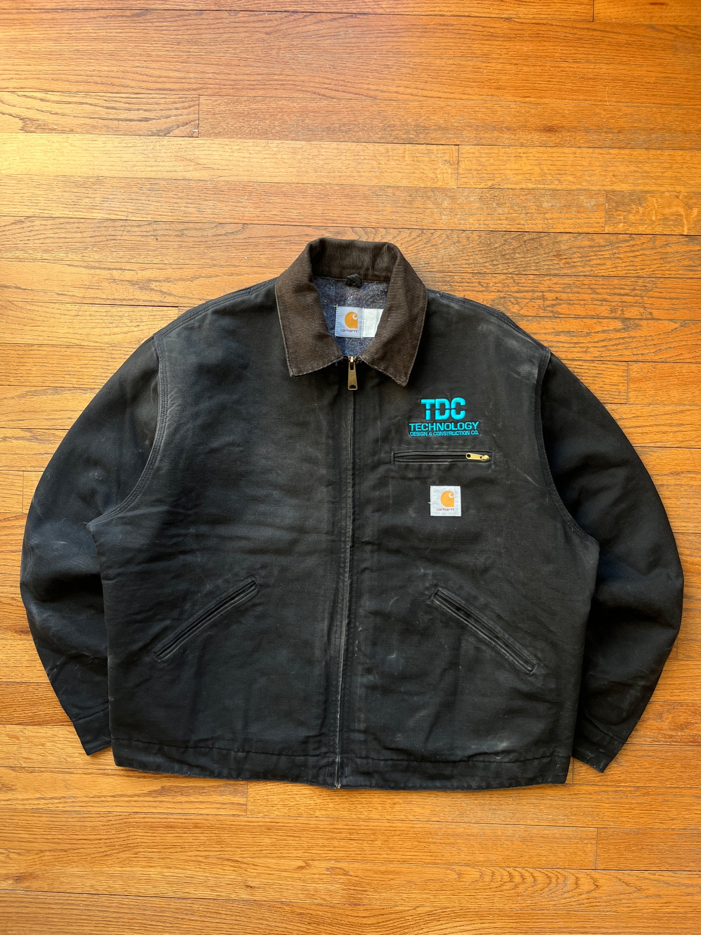 Faded Black Carhartt Detroit Jacket - XL