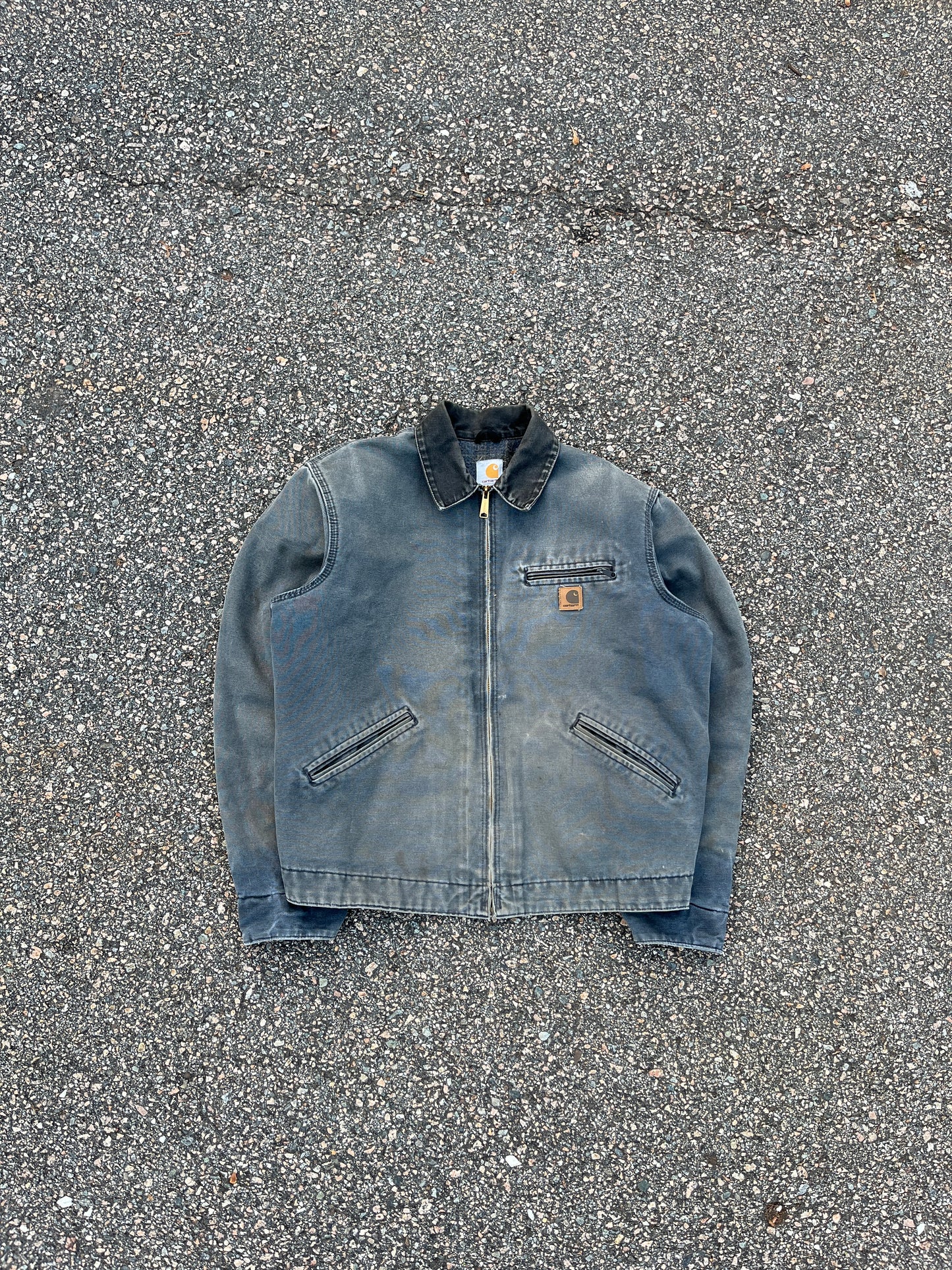 Faded Petrol Blue Carhartt Detroit Jacket - Large