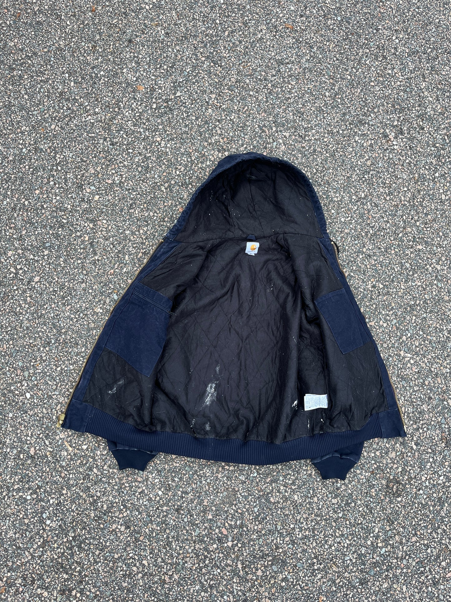 褪色午夜蓝色 Carhartt 运动夹克 - 中号