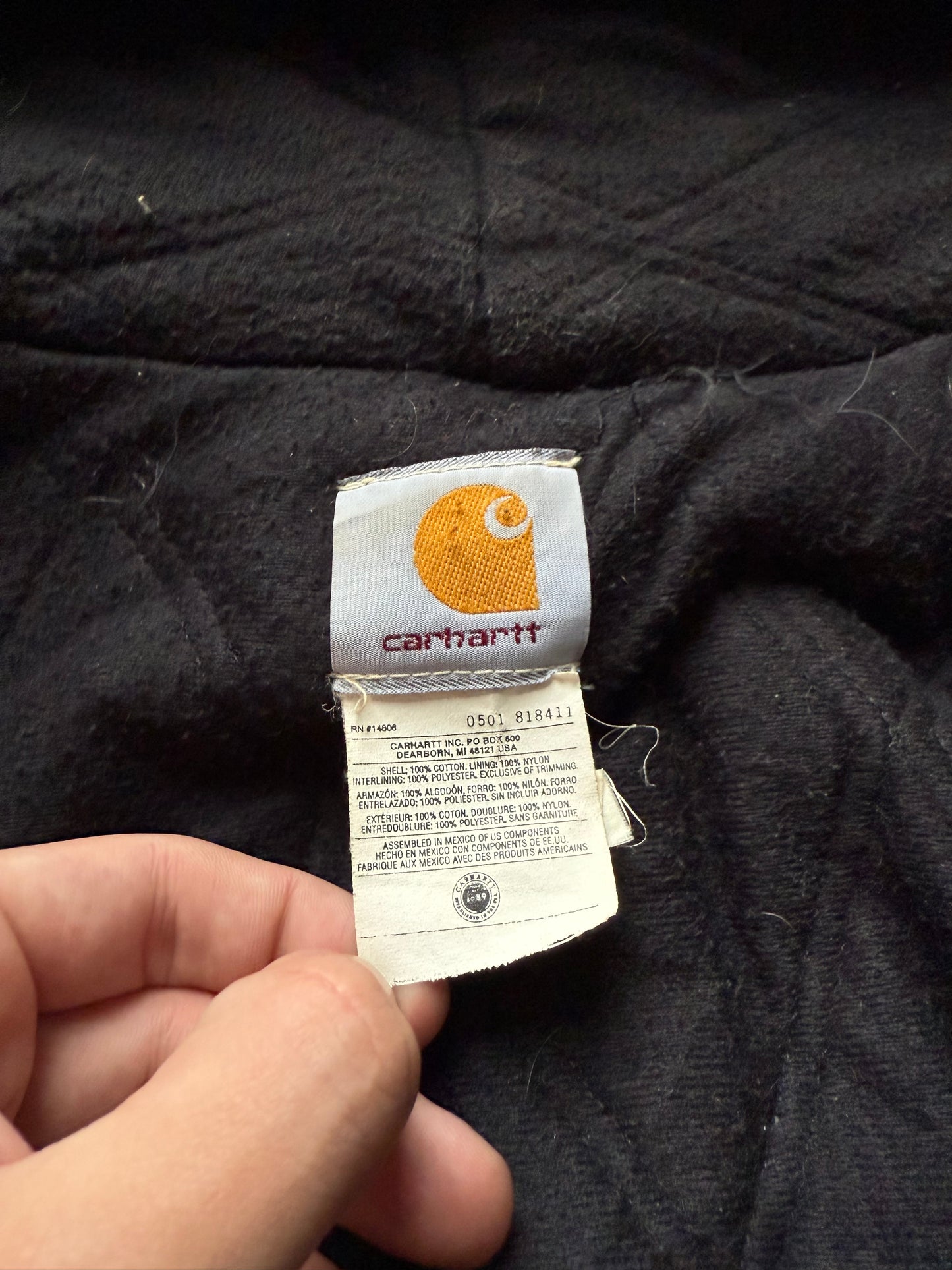 Faded Olive Green Carhartt Active Jacket - Boxy L-XL