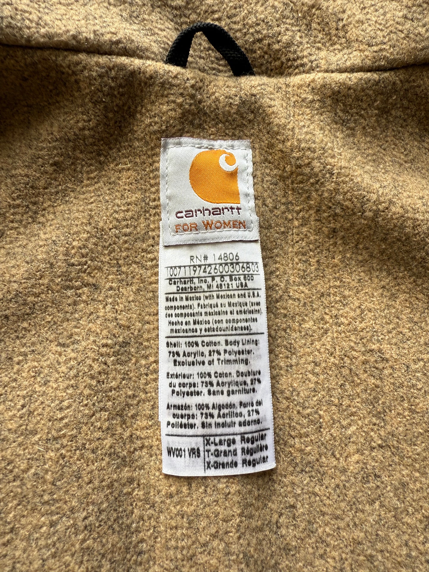 Faded Vintage Rose Carhartt Sherpa Lined Vest - Medium