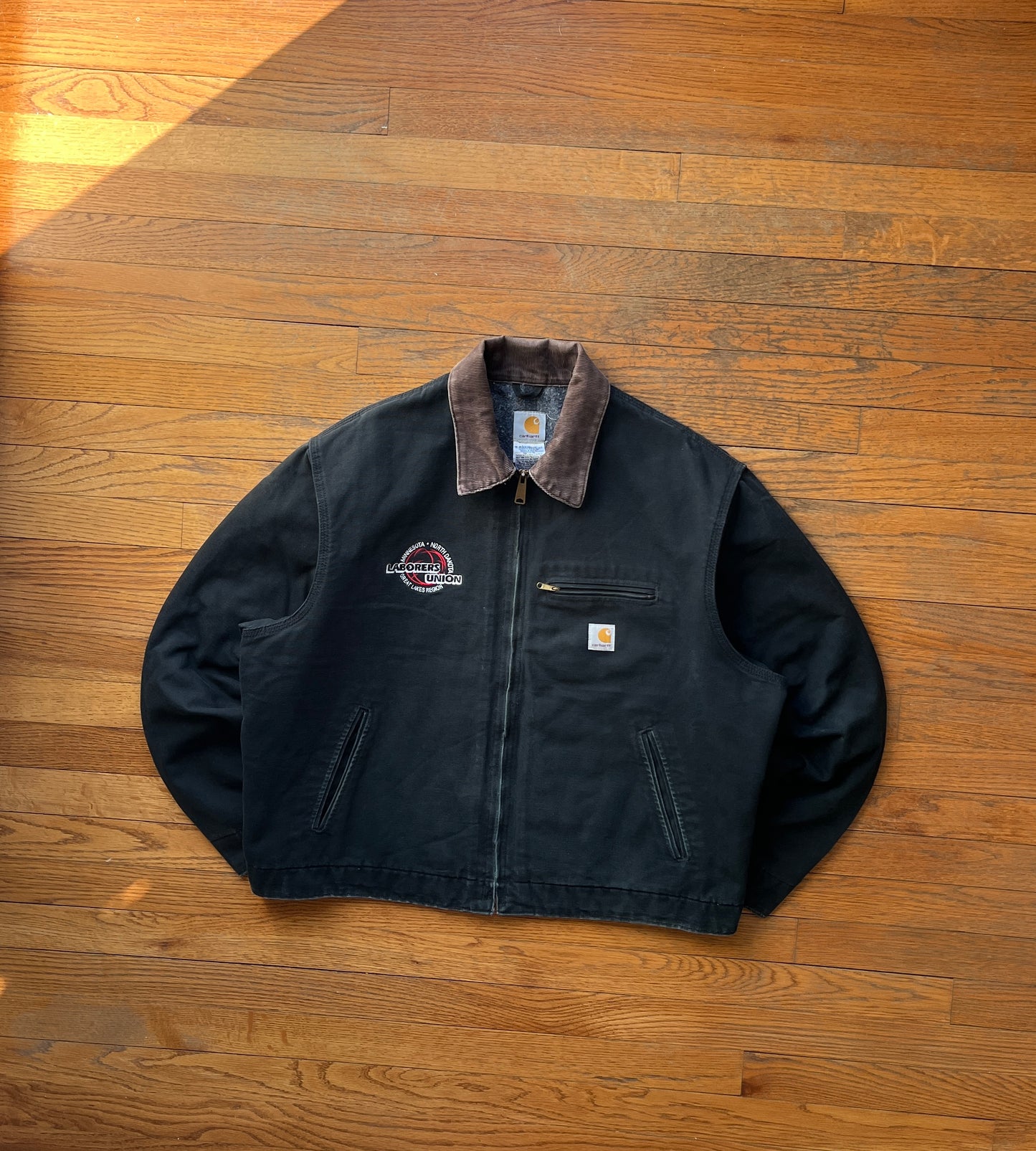 Faded Black Carhartt Detroit Jacket - XL