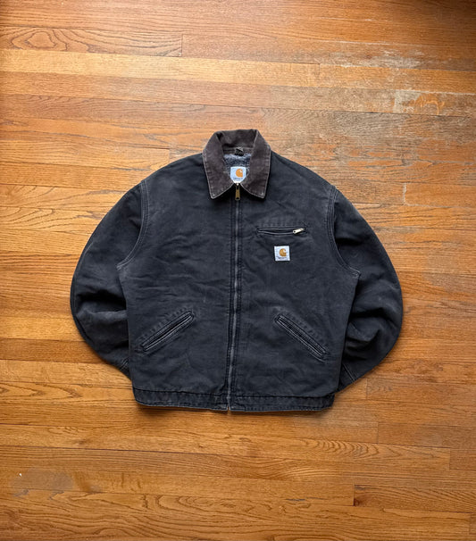 Faded Black Carhartt Detroit Jacket - Large